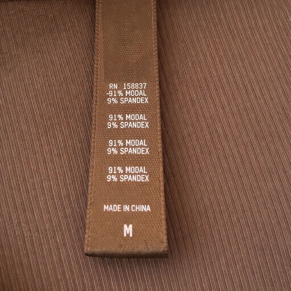 SKIMS Brown Ribbed Long Sleeve Soft Lounge Maxi Dress Size M NWOT - Picture 4 of 4